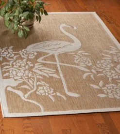 Natural Flamingo Indoor/Outdoor Area Rug, 5X7-Kirkland's Home Flash Sale