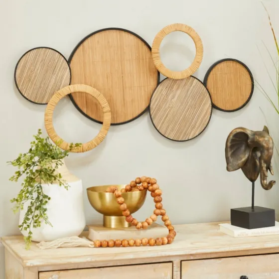 Natural Floating Disks Bamboo Wall Plaque-Kirkland's Home Store