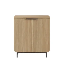Natural Fluted Wood Scandinavian Cabinet-Kirkland's Home Best