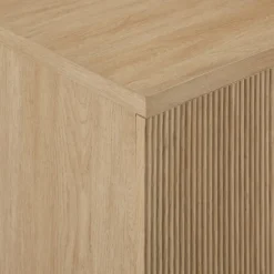 Natural Fluted Wood Scandinavian Cabinet-Kirkland's Home Best