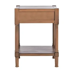 Natural Geometric Industrial Pull Accent Table-Kirkland's Home Cheap