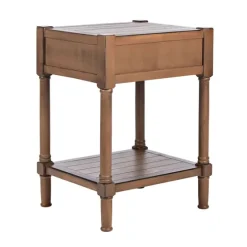 Natural Geometric Industrial Pull Accent Table-Kirkland's Home Cheap
