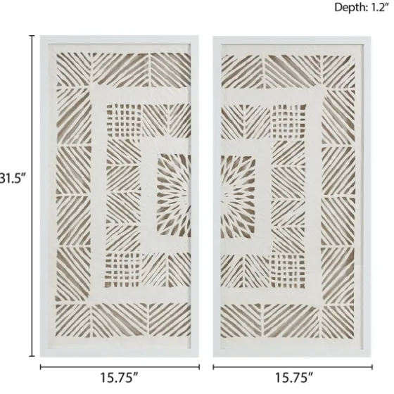 Natural Geometric Rice Paper Framed Art, Set Of 2-Kirkland's Home Sale