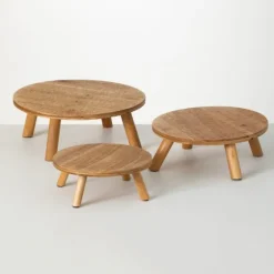 Natural Grain Wooden Risers 3-Pc. Tray Set-Kirkland's Home Cheap