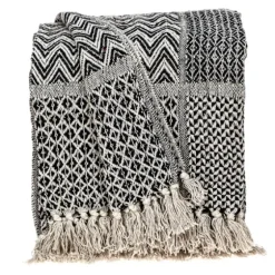 Natural Gray Tribal Wool Tassel Throw-Kirkland's Home Store