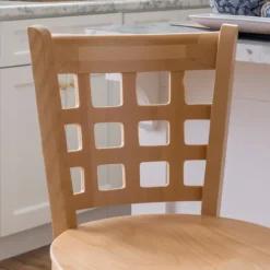 Natural Grid Back Wood Counter Stools, Set Of 2-Kirkland's Home New