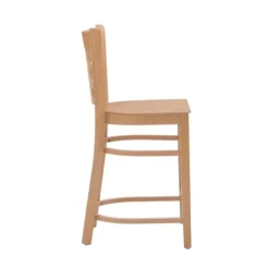 Natural Grid Back Wood Counter Stools, Set Of 2-Kirkland's Home New