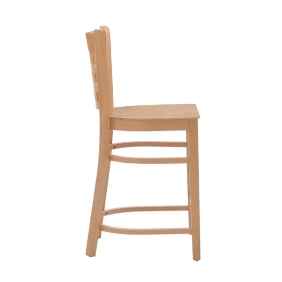 Natural Grid Back Wood Counter Stools, Set Of 2-Kirkland's Home New