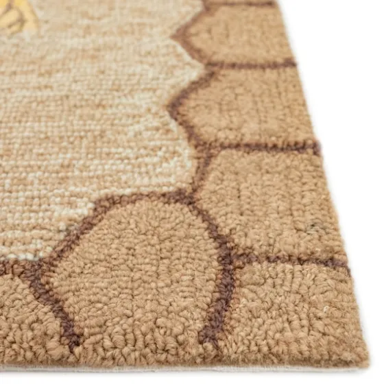 Natural Honeycomb & Bees Outdoor Accent Rug-Kirkland's Home Clearance