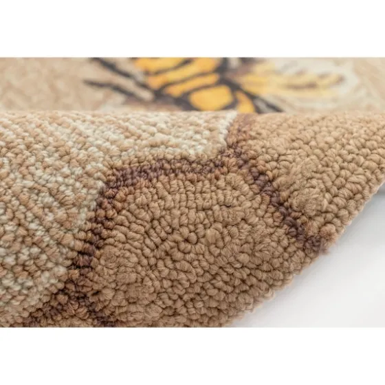 Natural Honeycomb & Bees Outdoor Accent Rug-Kirkland's Home Clearance