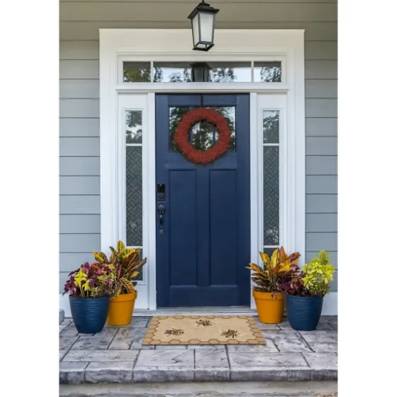 Natural Honeycomb & Bees Outdoor Accent Rug-Kirkland's Home Clearance