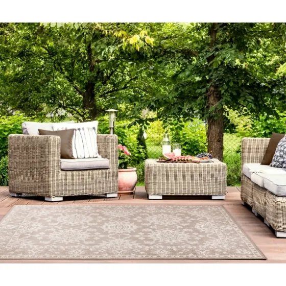 Natural Ivy Indoor/Outdoor Area Rug, 6X9-Kirkland's Home Outlet
