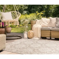 Natural Ivy Indoor/Outdoor Area Rug, 6X9-Kirkland's Home Outlet