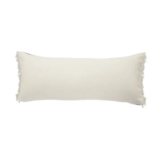 Natural Jute Braided Stripe Lumbar Pillow-Kirkland's Home Fashion