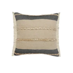 Natural Jute Braided Stripe Throw Pillow, 20 In.-Kirkland's Home Cheap