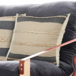 Natural Jute Braided Stripe Throw Pillow, 20 In.-Kirkland's Home Cheap