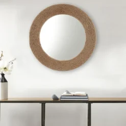 Natural Jute Round Wall Mirror-Kirkland's Home Flash Sale