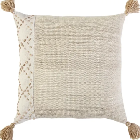 Natural Kantha Stitch Recycled Throw Pillow-Kirkland's Home Shop