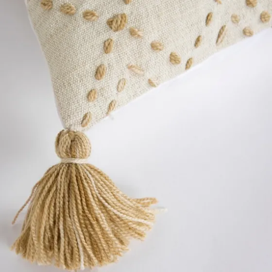 Natural Kantha Stitch Recycled Throw Pillow-Kirkland's Home Shop