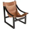 Natural Leather And Black Wood Sling Accent Chair-Kirkland's Home Cheap