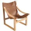 Natural Leather And Wood Sling Accent Chair-Kirkland's Home Sale