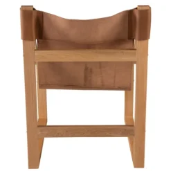 Natural Leather And Wood Sling Accent Chair-Kirkland's Home Sale