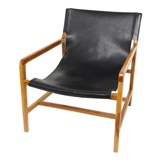 Natural Leather Sling Accent Chair-Kirkland's Home Cheap
