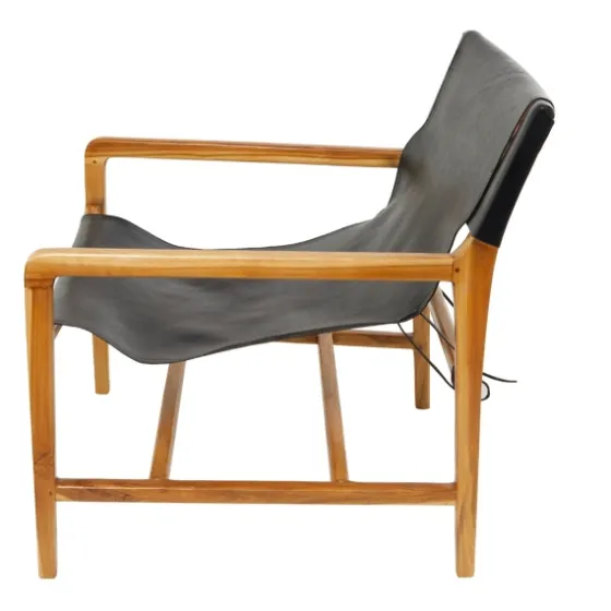 Natural Leather Sling Accent Chair-Kirkland's Home Cheap