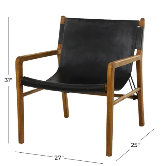 Natural Leather Sling Accent Chair-Kirkland's Home Cheap