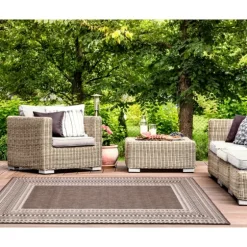Natural Linear Macy Indoor/Outdoor Area Rug, 6X9-Kirkland's Home Best