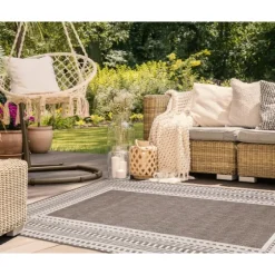 Natural Linear Macy Indoor/Outdoor Area Rug, 7X9-Kirkland's Home Hot
