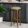 Natural Linen And Wood Bar Stool-Kirkland's Home Fashion
