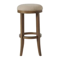 Natural Linen And Wood Bar Stool-Kirkland's Home Fashion