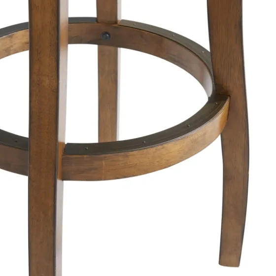 Natural Linen Barrel Base Swivel Bar Stool-Kirkland's Home Flash Sale