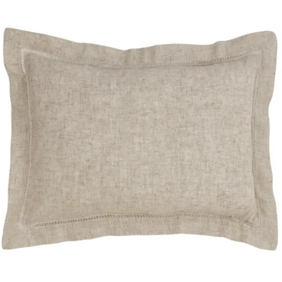 Natural Linen Down Hemstitched Lumbar Pillow-Kirkland's Home Online