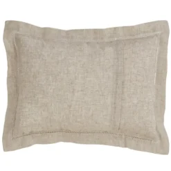 Natural Linen Down Hemstitched Lumbar Pillow-Kirkland's Home Online