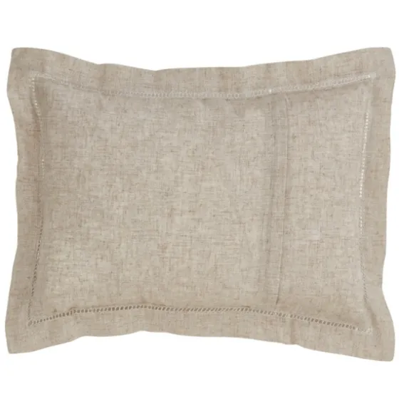 Natural Linen Down Hemstitched Lumbar Pillow-Kirkland's Home Online