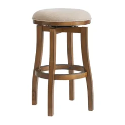 Natural Linen 2-Pc. Barrel Base Bar Stool Set-Kirkland's Home Store