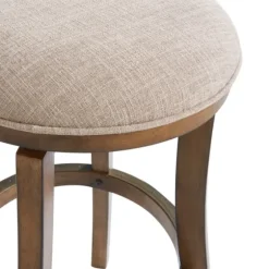 Natural Linen 2-Pc. Barrel Base Bar Stool Set-Kirkland's Home Store