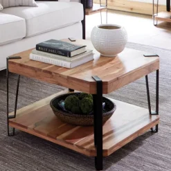 Natural Live Edge Acacia Wood Coffee Table-Kirkland's Home Online