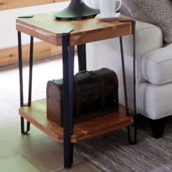 Natural Live Edge Acacia Wood Accent Table-Kirkland's Home Discount