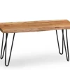Natural Live Edge Hairpin Legs Bench, 36 In.-Kirkland's Home Discount