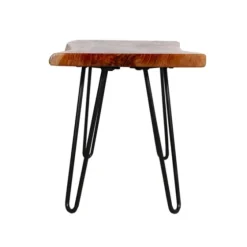 Natural Live Edge Hairpin Legs Bench, 36 In.-Kirkland's Home Discount