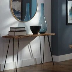 Natural Live Edge Hairpin Legs Console Table-Kirkland's Home Fashion