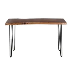 Natural Live Edge Hairpin Legs Console Table-Kirkland's Home Fashion