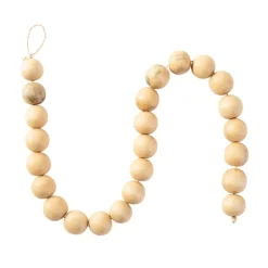 Natural Mango Wood Beaded Rope Garland, 52 In.-Kirkland's Home Clearance