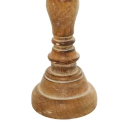 Natural Mango Wood Carved Candle Holders, Set Of 3-Kirkland's Home Cheap