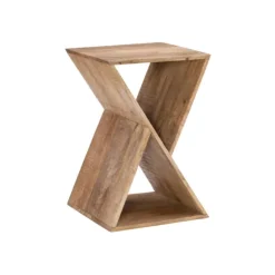 Natural Mango Wood Hourglass Accent Table-Kirkland's Home Discount