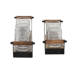 Natural Mango Wood 2-Pc. Candle Holders-Kirkland's Home Sale