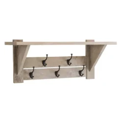 Natural Mango Wood 2-Pc. Wall Hook And Bench Set-Kirkland's Home Sale
